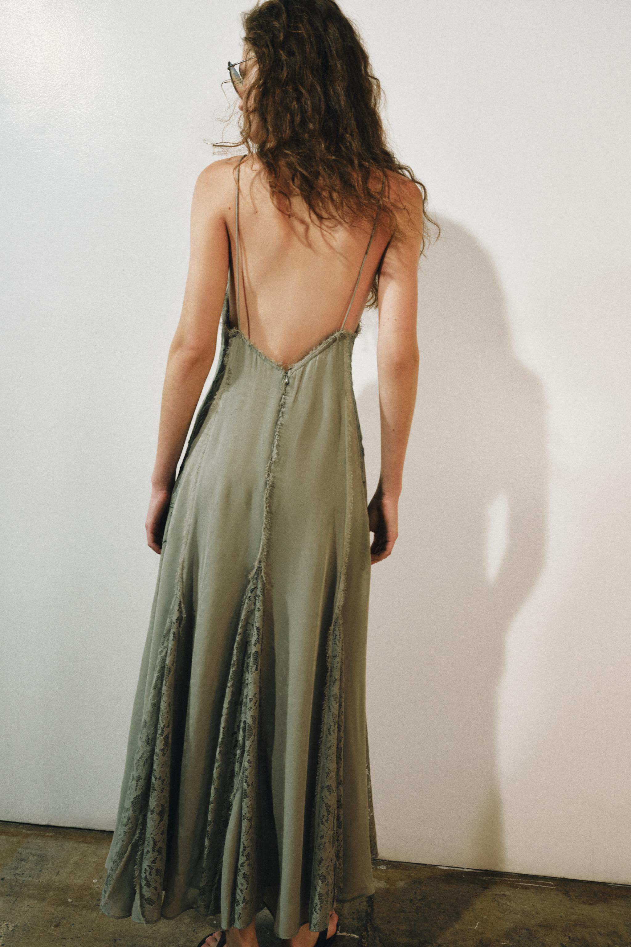 ZW COLLECTION EMBROIDERED RUFFLE DRESS